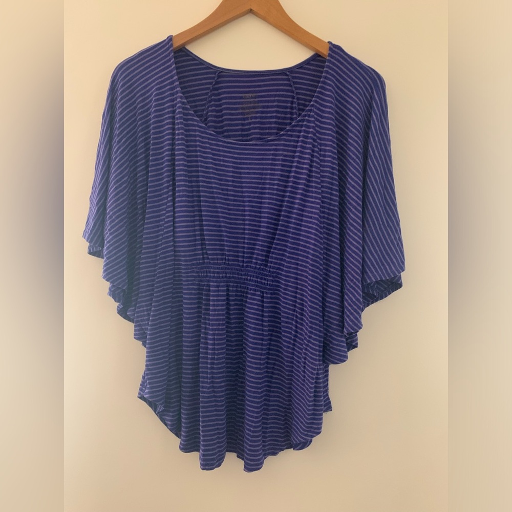Size large purple/blue stripes Mossimo top